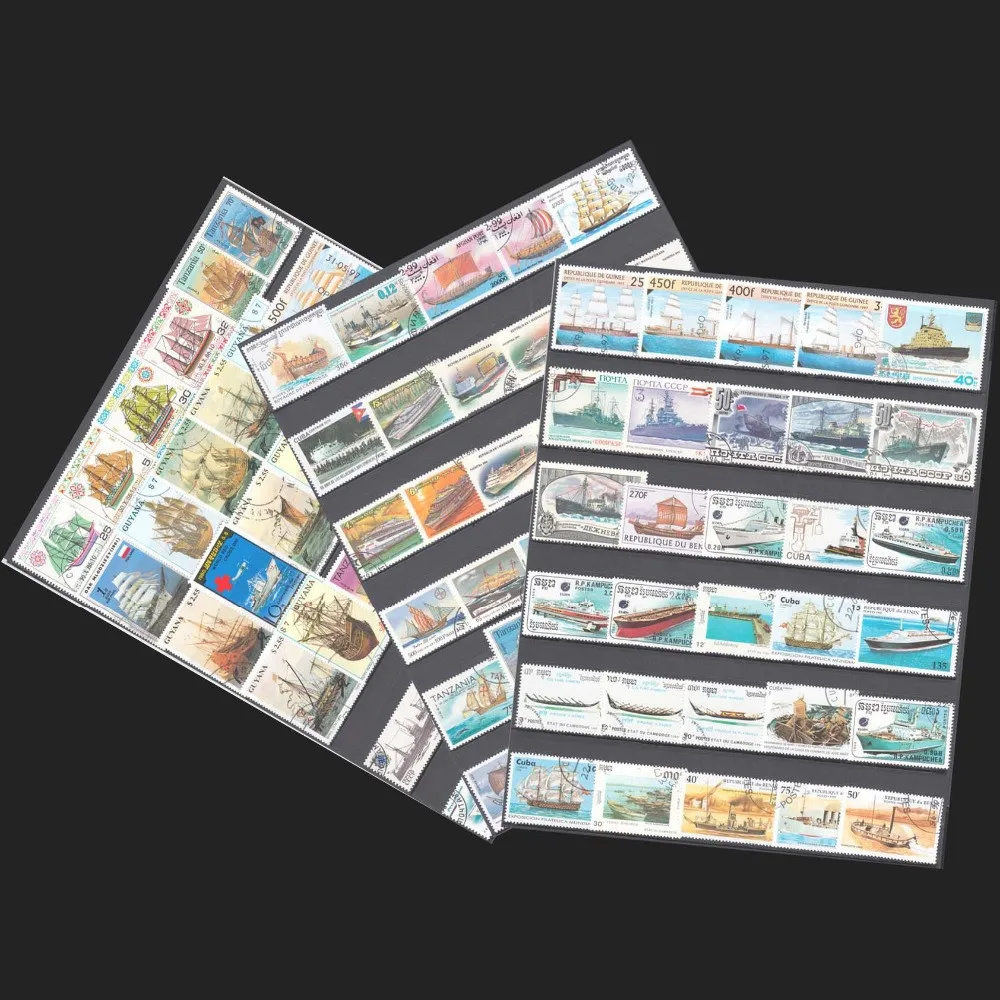 Collectible Vintage Postage Stamps - 100 selos especiais de navios e