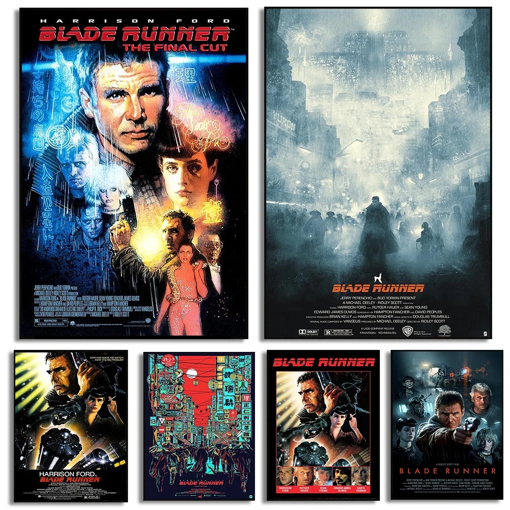 Vintage Cartoon Collectible - Pôster Clássico do Filme Blade Runner