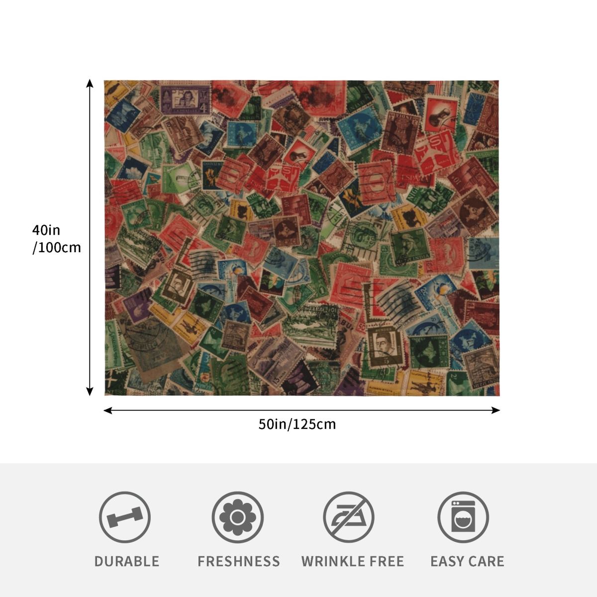 Cobertor decorativo com coleçã - Collectible Vintage Postage Stamps avaliação e preço