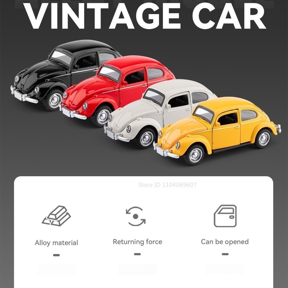 Carrinho de Brinquedo Fusca 1: - Vintage Collectible Toy Cars avaliação e preço