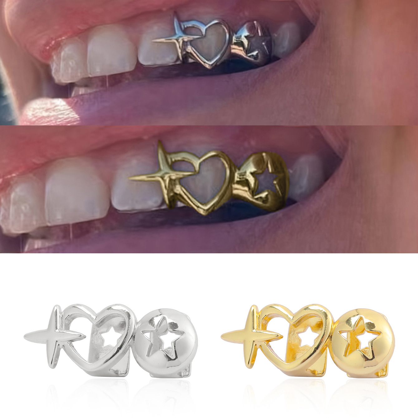 Punk hip hop oco coração dente - Vintage Collectibles For Sale avaliação e preço